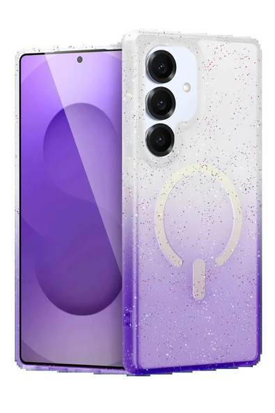 Samsung Galaxy S25 Pummel Shiny Magsafe Kapak - Mor-(5796) ürün görseli 1