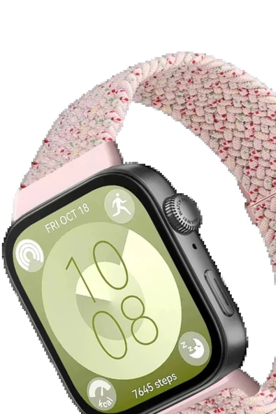 Huawei Fit 4 Star Kordon - Benekli Pudra-(5796) - Resim 2