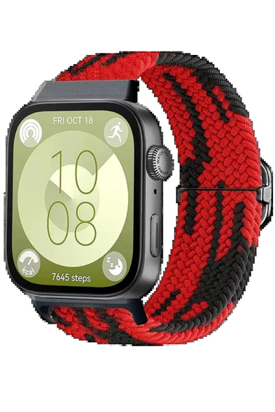 Huawei Fit 4 Star Kordon - Kırmızı-Siyah-(5796) ürün görseli 1