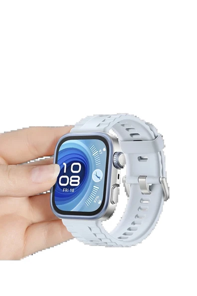 Huawei Fit 4 Nova Silikon Kordon - Beyaz-(5796) - Resim 4