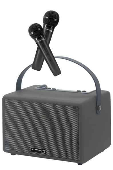 F31 50W Sürücülü 2 Adet Mikrofonlu BT 5.2 Kablosuz Hoparlör - Yeşil-(5796) - Resim 3