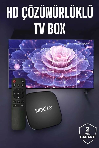 TV Box Android Uyumlu 4 Çekirdekli WİFİ Bağlantılı 4K - Resim 2