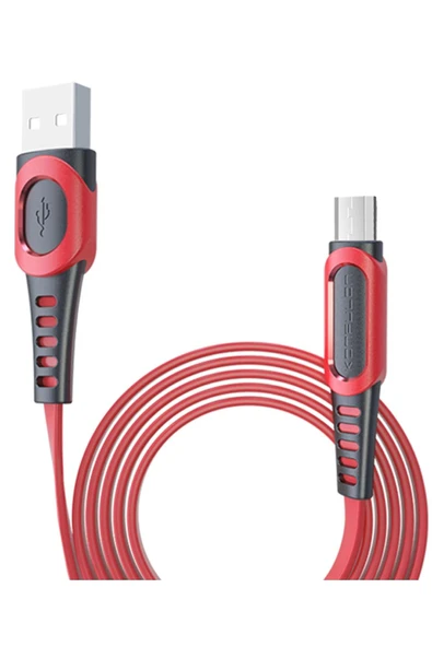 DC01 Süper Hızlı Micro USB Kablo 1M 2.4A - Kırmızı-(5796) ürün görseli 1
