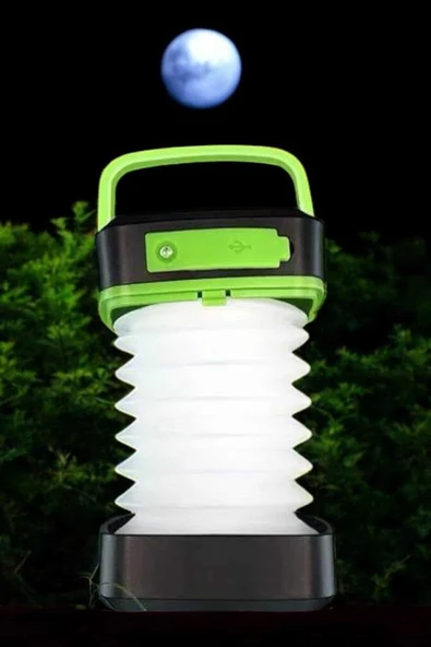 Led Lamba Kamp Lambası Hafif Taşınabilir Şarj Süreli Akordeon El Fenerli - Resim 3