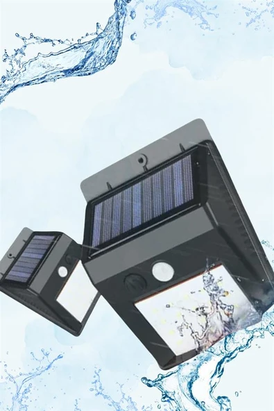 Güneş Enerjili Sensörlü Duvar Lambası Bahçe Lamba Suya Dayanıklı Bahçe Aydınlatma - Resim 4