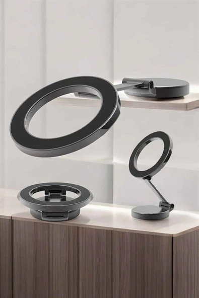 Yeni Nesil Araç İçi Mıknatıslı Telefon Tutacağı Tüm Telefonlara Uyumlu - Resim 4