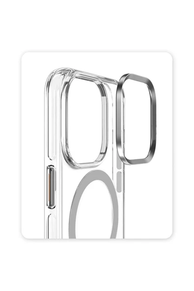 iPhone 16 Crystal Magsafe Kapak - Şeffaf-(5796) - Resim 3