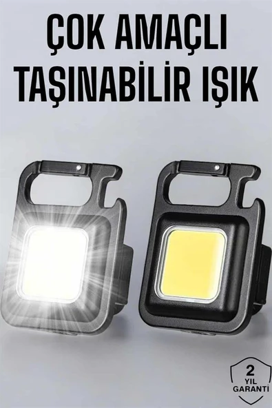 Anahtarlık Çok Amaçlı Mıknatıslı Taşınabilir Işık Led Şarjlı - Resim 2
