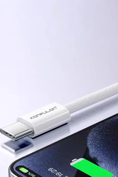 DC82 1M 60W Type-C to Type-C PD Hızlı Şarj Kablo - Beyaz-(5796) - Resim 3