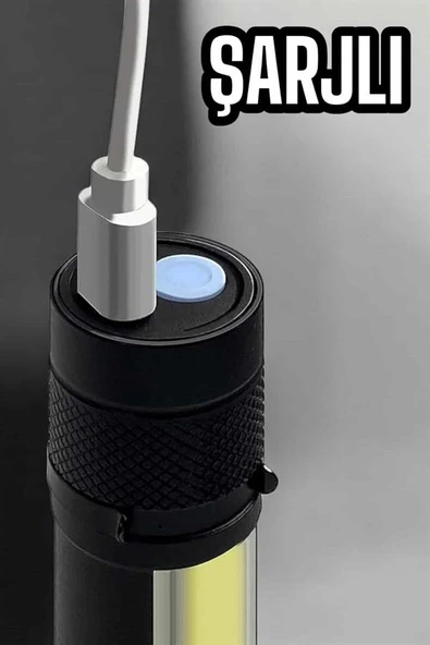 El Feneri Led USB Şarjlı Zoom Mini Led Işık Acil Durum Feneri - Resim 5