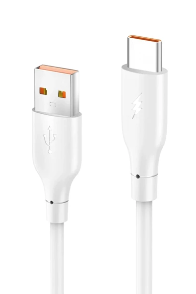 DC65 USB to Type-C 1M 3.0A Hızlı Şarj Kablo - Beyaz-(5796) ürün görseli 1