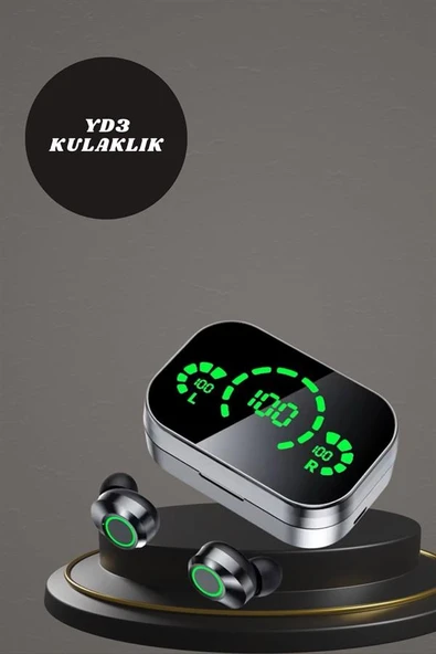 7 Kordonlu Akıllı Saat Ve Aynalı Bluetooth Kulaklık Powerbank Dijital Göstergeli - Resim 4