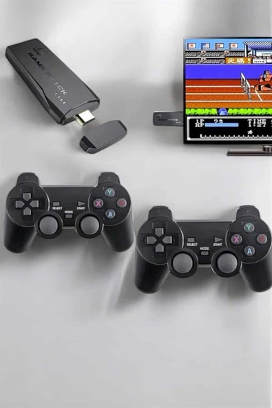 Atari Oyun Konsolu 2000 Oyunlu Game Stick 2.4G Wireless - Resim 3