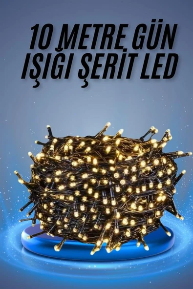 Led Işık Ağaç Süsleme Ampüllü Dekoratif Aydınlatma 10 Metre Gün Işığı - Resim 2