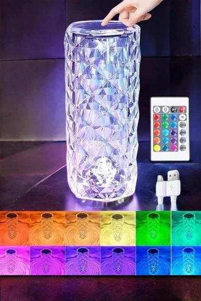 Dokunmatik Kristal Gece Lambası Hediyelik - Resim 5