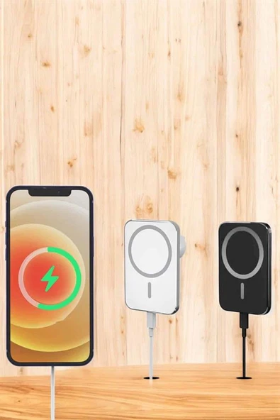 İOS Uyumlu Manyetik Tasarım Magsafe İphone 12/13/14/15 Uyumlu Powerbank - Resim 4
