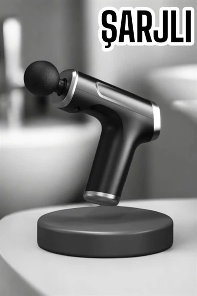 4 Başlıklı Darbeli Şarjlı Masaj Aleti Tabancası Kablosuz - Resim 3