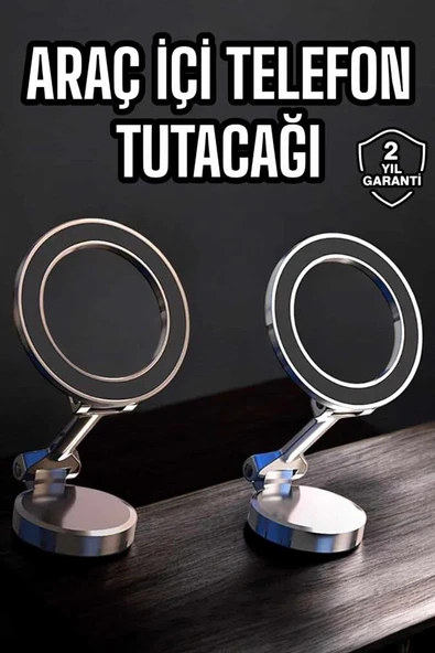 Telefon Tutucu Tüm Arabalara Uyumlu Araç İçi Katlanabilir Manyetik Tasarım - Resim 2