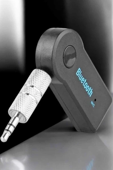 Kablosuz Bluetooth Aux Araç Kiti Siyah Hafıza Kartlı - Resim 3