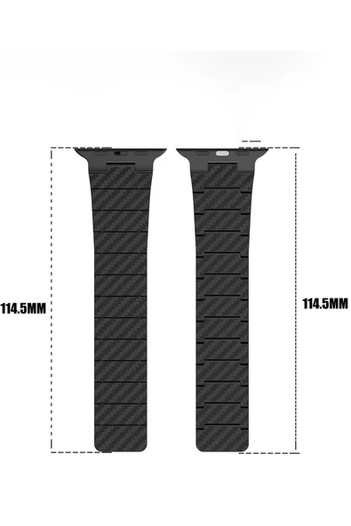 Watch 45mm Carbon Steel Kordon - Koyu Yeşil-(5796) - Resim 2