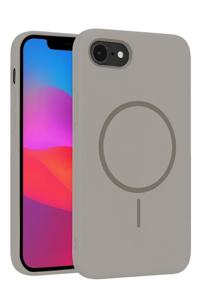 iPhone 16E Broş Magsafe Kapak - Titan Gri-(5796) ürün görseli 1