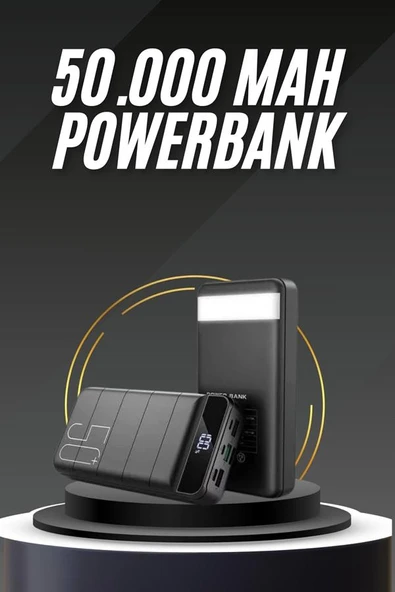 50.000 Mah Led Dijital Göstergeli USB Çıkışı Powerbank - Resim 2