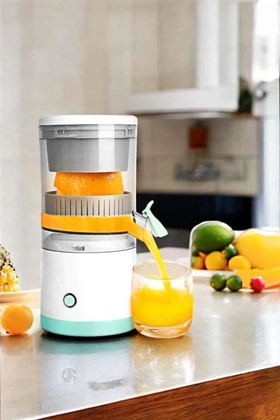 Katı Meyve Sıkacağı Taşınabilir USB Şarjlı Pratik Paslanmaz Çelik Bıçaklı ürün görseli 1