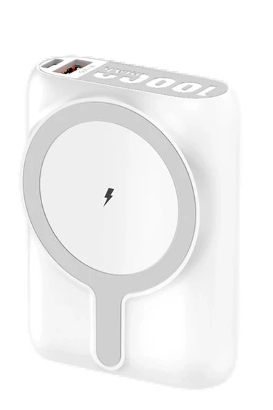 J31 10.000 mAh 20W PD Magsafe Powerbank - Beyaz-(5796) ürün görseli 1