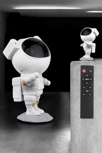 Çocuklara Özel Projeksiyon Astronot Lamba Speaker Sevimli - Resim 3