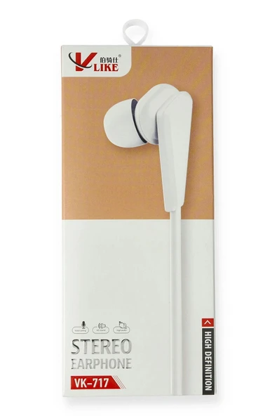 Vlike VK717 Kulak içi Kulaklık - Beyaz-(5796) - Resim 2