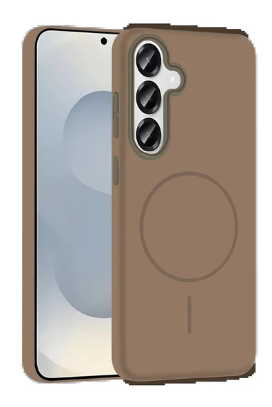 Samsung Galaxy S25 Broş Magsafe Kapak - Çöl Titanyum-(5796) ürün görseli 1