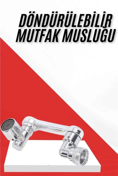 Her Yere Dönebilen Tasarruflu Mutfak Musluk Başlığı Ucu Musluk Ucu Oynar Başlıklı - Resim 2