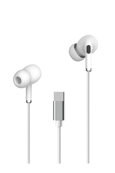 INA16 Type-C Kablolu Kulak İçi Kulaklık - Beyaz-(5796) ürün görseli 1