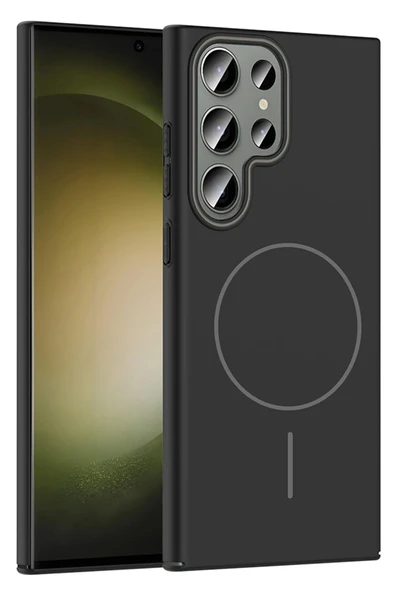 Samsung Galaxy S24 Ultra Broş Magsafe Kapak - Siyah-(5796) ürün görseli 1