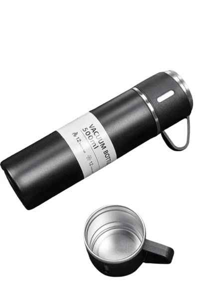 3 Bardaklı Termos Seti Anneler Gününe Özel Hediye Taşınabilir Sızdırmaz Isı Koruyucu - Resim 5