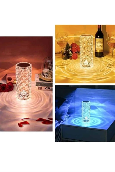 Sevgililer Günü İçin Hediye Kristal Lamba Sevgiliye Hediye USB Şarjlı Gece Lambası - Resim 3