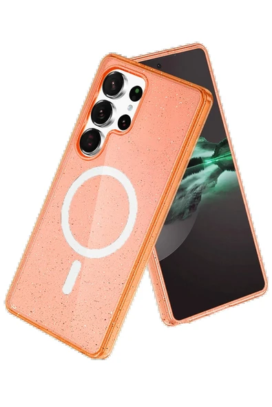 Samsung Galaxy S25 Ultra Star Magsafe Kapak - Turuncu-(5796) ürün görseli 1
