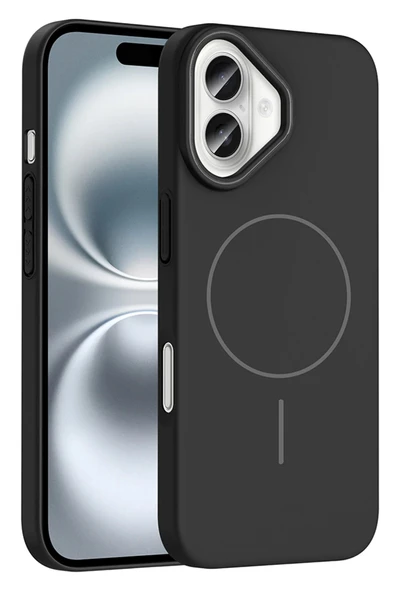 iPhone 16 Broş Magsafe Kapak - Siyah-(5796) ürün görseli 1