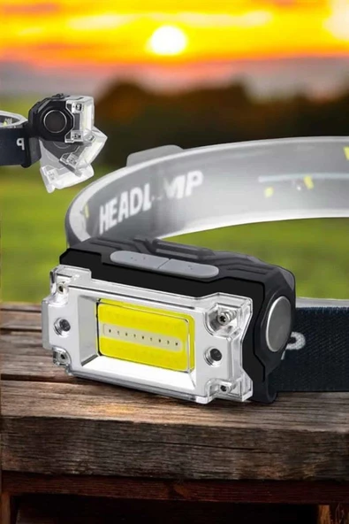 Şarjlı Kafa Feneri Suya Dayanıklı Ayarlanabilir Kamp Feneri - Resim 5