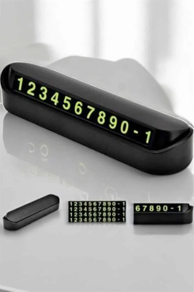 Araba Park Numaratörü Araç İçi Numaralık Değiştirilebilir Çevirmeli Mini - Resim 4