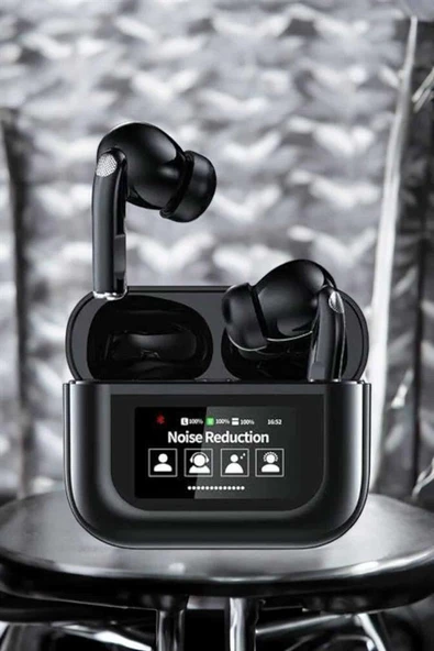 Kablosuz Bluetooth Kulaklık Ekranlı Uzun Şarj Süreli ANC Destekli - Resim 4