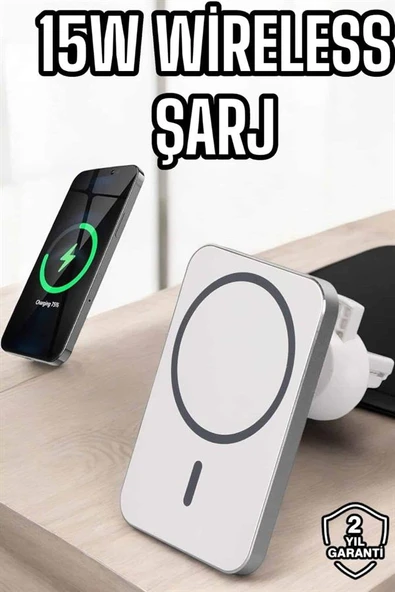 araç uyumlu Kablosuz 15W Taşınabilir Şarj Aleti Çift Kablo ürün görseli 1