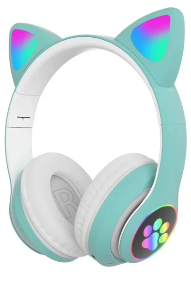 STN28 Kablosuz Kedi Kulaklık - Yeşil-(5796) ürün görseli 1