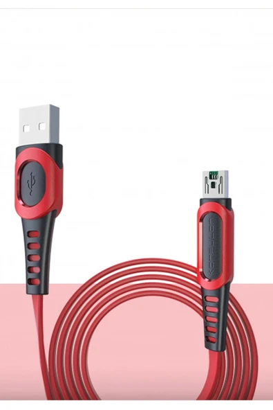 DC24 Micro USB Kablo 1.2M 4A - Kırmızı-(5796) ürün görseli 1