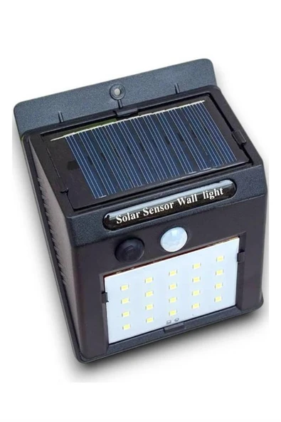 Solar Sensörlü Duvar Lambası Bahçe Lamba 20 Led Işık - Resim 4