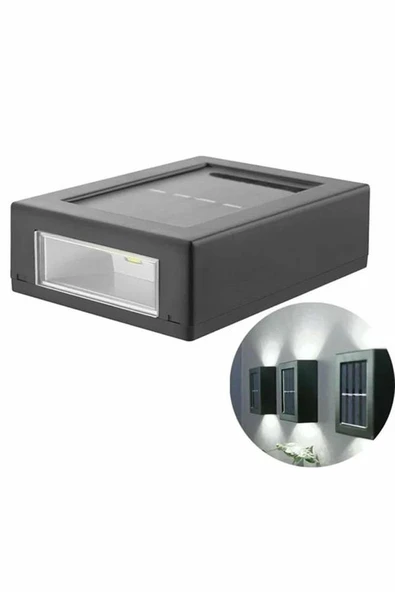 Dekoratif Duvar Lambası Solar Güneş Enerjili Bahçe Aydınlatması - Resim 4