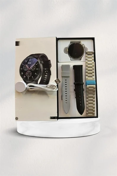 Akıllı Saat Amoled Ekran Bluetooth Bağlantılı Sesli Görüşme Nabız Ölçer - Resim 2