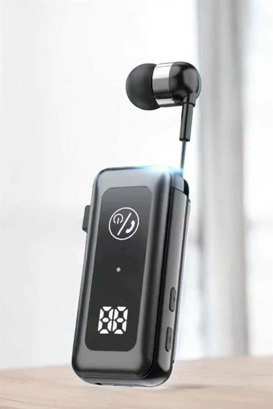 Makaralı Bluetooth Kulaklık Kulak İçi Dijital Göstergeli Yüksek Ses Kaliteli ürün görseli 1