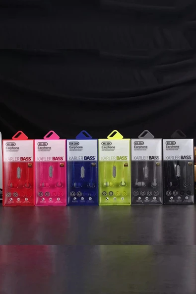 KR-204 Kablolu Kulaklık - Kırmızı-(5796) - Resim 2