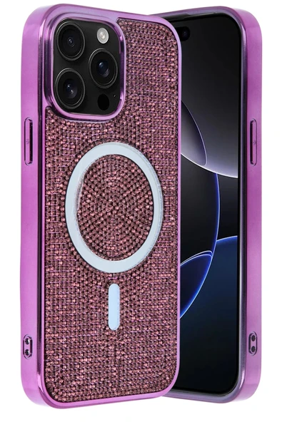 Apple iPhone 14 Pro Max Helen Magsafe Kapak - Derin Mor-(5796) - Resim 2